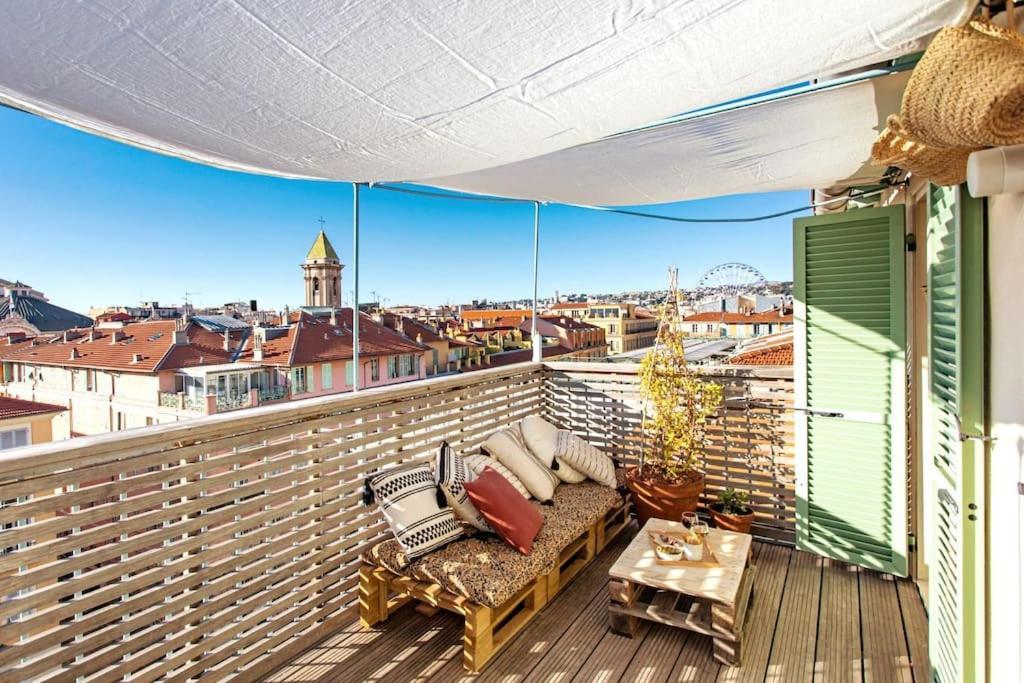 #9 Opera'S Duplex Panoramic Sea View Terrace & Ac 1Min To Beach Nice Eksteriør billede