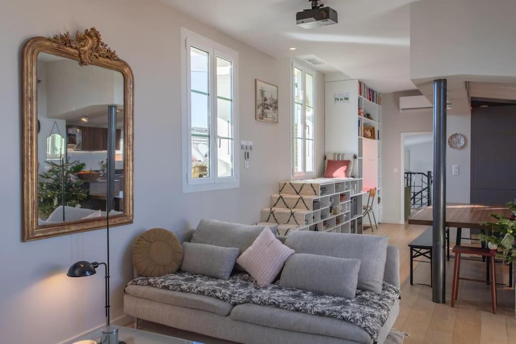 #9 Opera'S Duplex Panoramic Sea View Terrace & Ac 1Min To Beach Nice Eksteriør billede