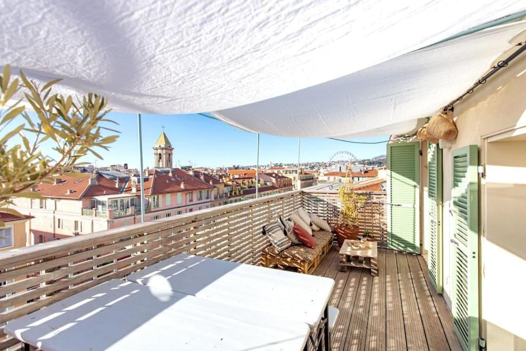 #9 Opera'S Duplex Panoramic Sea View Terrace & Ac 1Min To Beach Nice Eksteriør billede