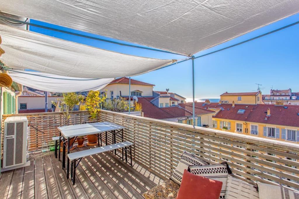 #9 Opera'S Duplex Panoramic Sea View Terrace & Ac 1Min To Beach Nice Eksteriør billede