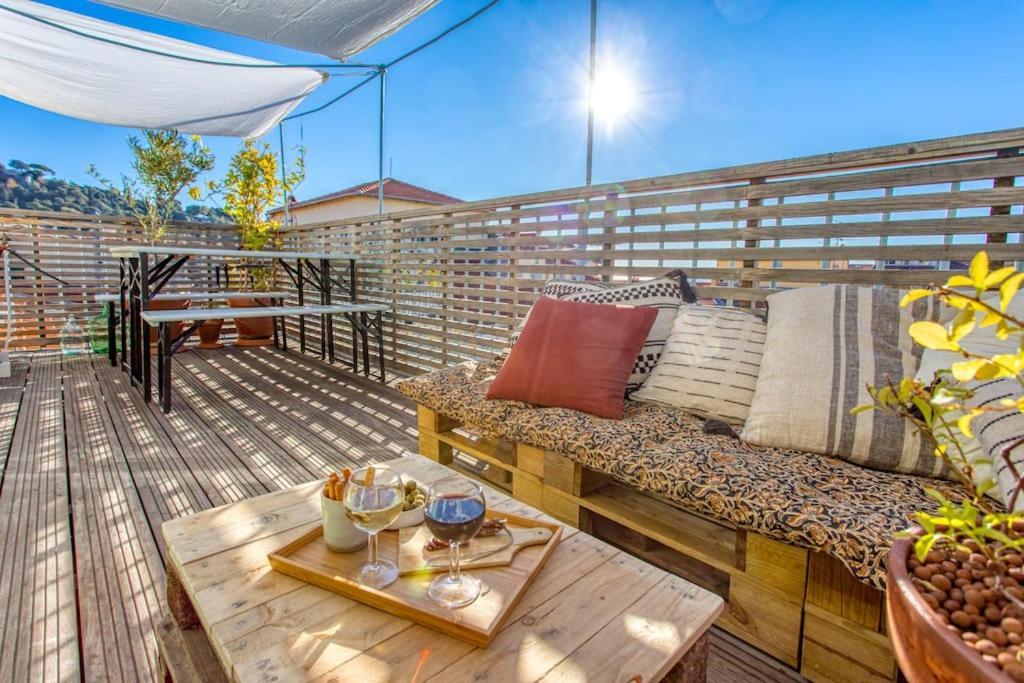 #9 Opera'S Duplex Panoramic Sea View Terrace & Ac 1Min To Beach Nice Eksteriør billede